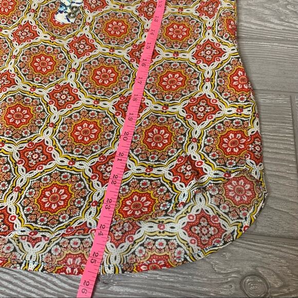 Anthropologie Maeve mixed print floral boho blouse top sz 0 - Picture 4 of 6